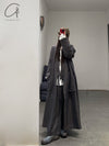 AVIVA JIFEI XUE 24 Autumn and Winter Wool Linen Denim Long Kimono Jacket AJX-FW24-LKJ-WLD-NZ Denim